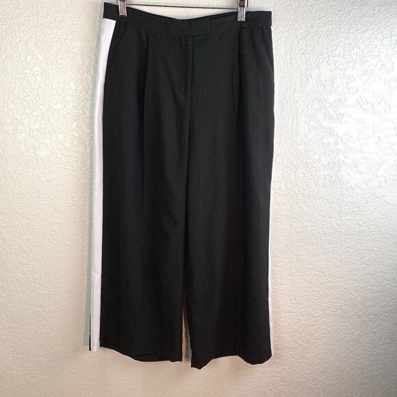 Michael Michael Kors Black Pleated Crop Pants - Picture 1 of 13